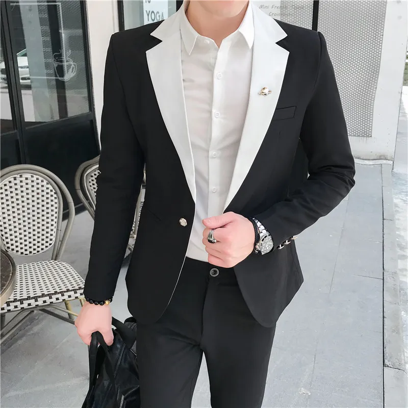 Свадебные Мужские костюмы фирменные корейские маленькие облегающие вечерние на