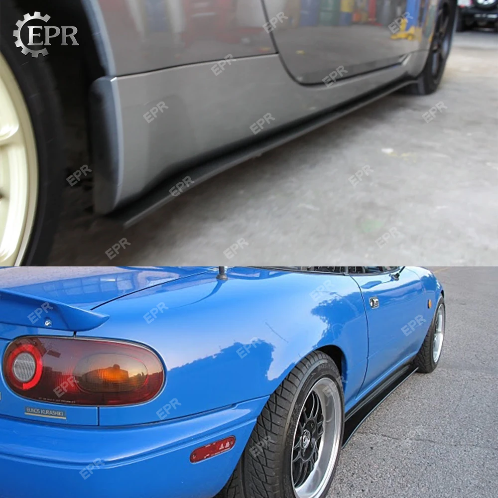 Для Mazda MX5 NA Roadster FD стиль углеродная боковая юбка удлинитель Накладка для тюнинга