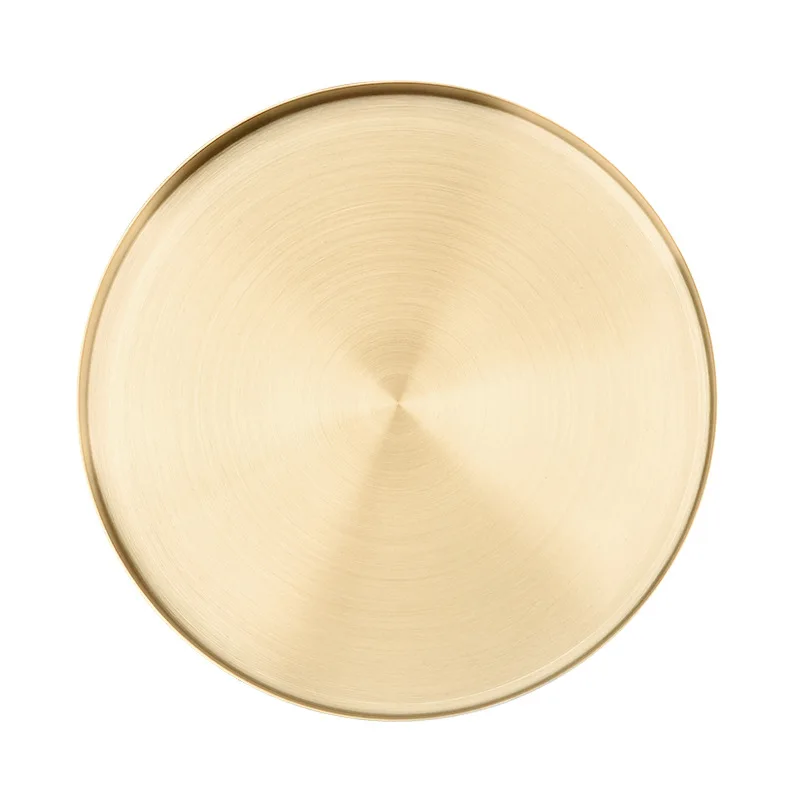 Exquisite Home Gold Kitchen Space Saving Round Shape Jewelry Display Decorative Storage Tray Desktop Stainless Steel Bathroom MJ | Дом и сад