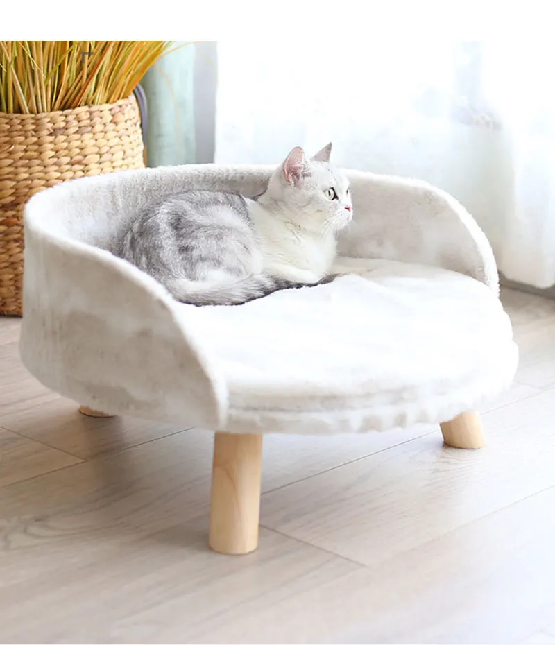 Коралловый флисовый зимний теплый диван матрас для кошек съемный сна щенков