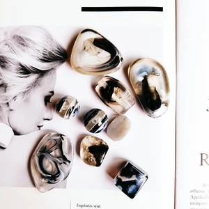 Япония и Южная Корея текстура чернила Акриловые DIY ювелирные изделия, ручная работа перфорирующие аксессуары серьги аксессуары