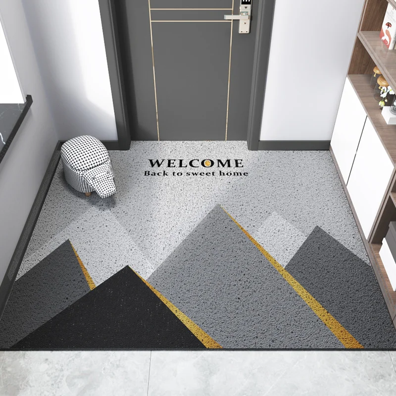 Nordic Entrance Home Doormat Bedroom Kitchen Living Room Carpet PVC Non-slip Bath Mat Size Customization Indoor Hallway Door Mat