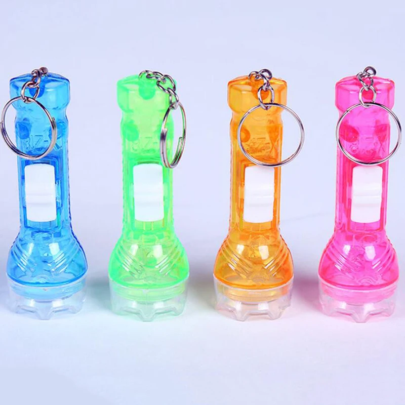 

2pcs Luminous Toy Cute Mini LED Flashlight Toy Children's Lighting Torch Key Ring Light Gift Children's Prize Gift