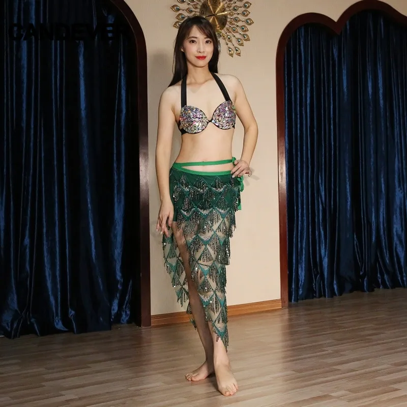 Сексуальный взрослый Женский костюм для танца живота занятий танцами с