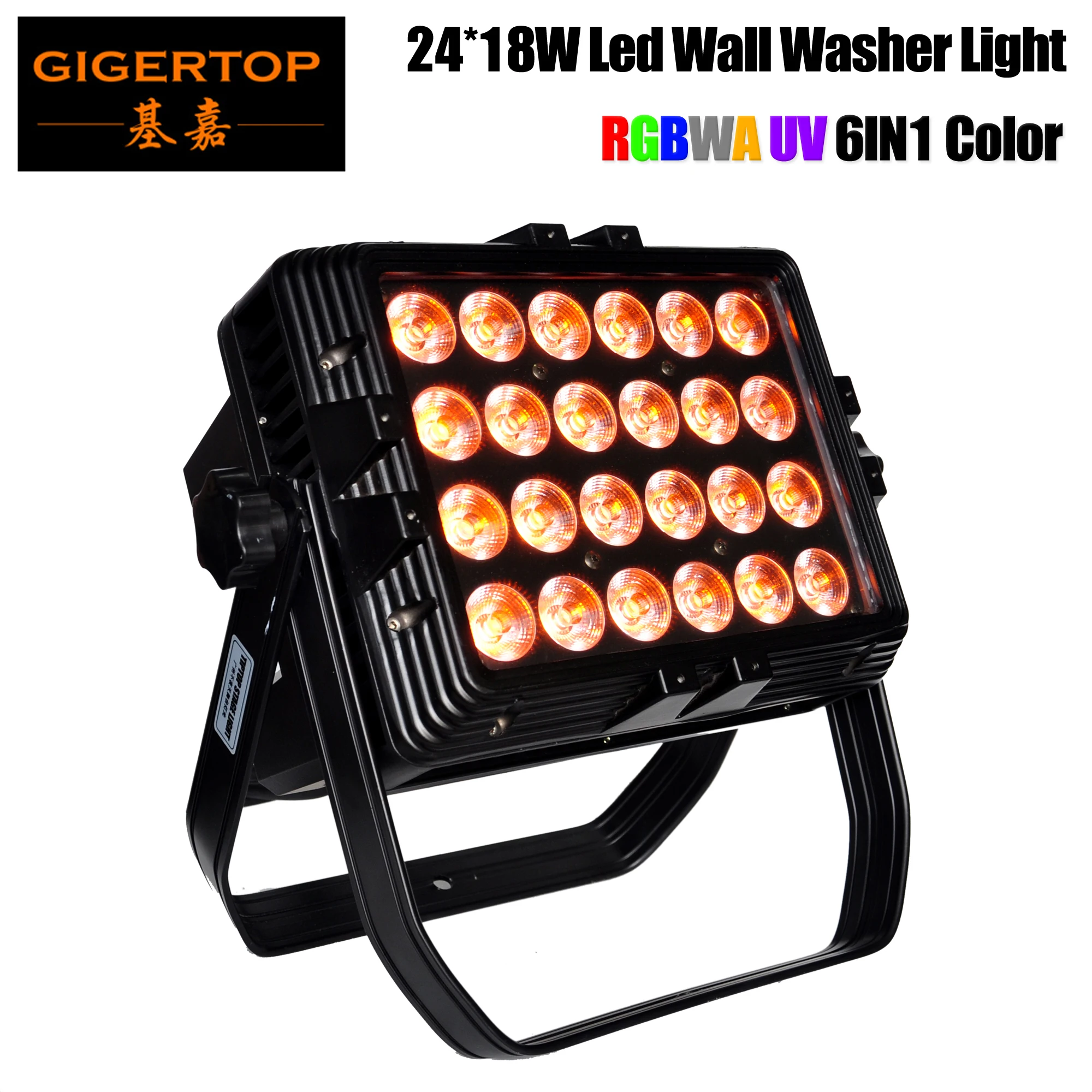 Водонепроницаемый светодиодный настенный светильник TIPTOP 24X18W RGBWAP 6 в 1 с
