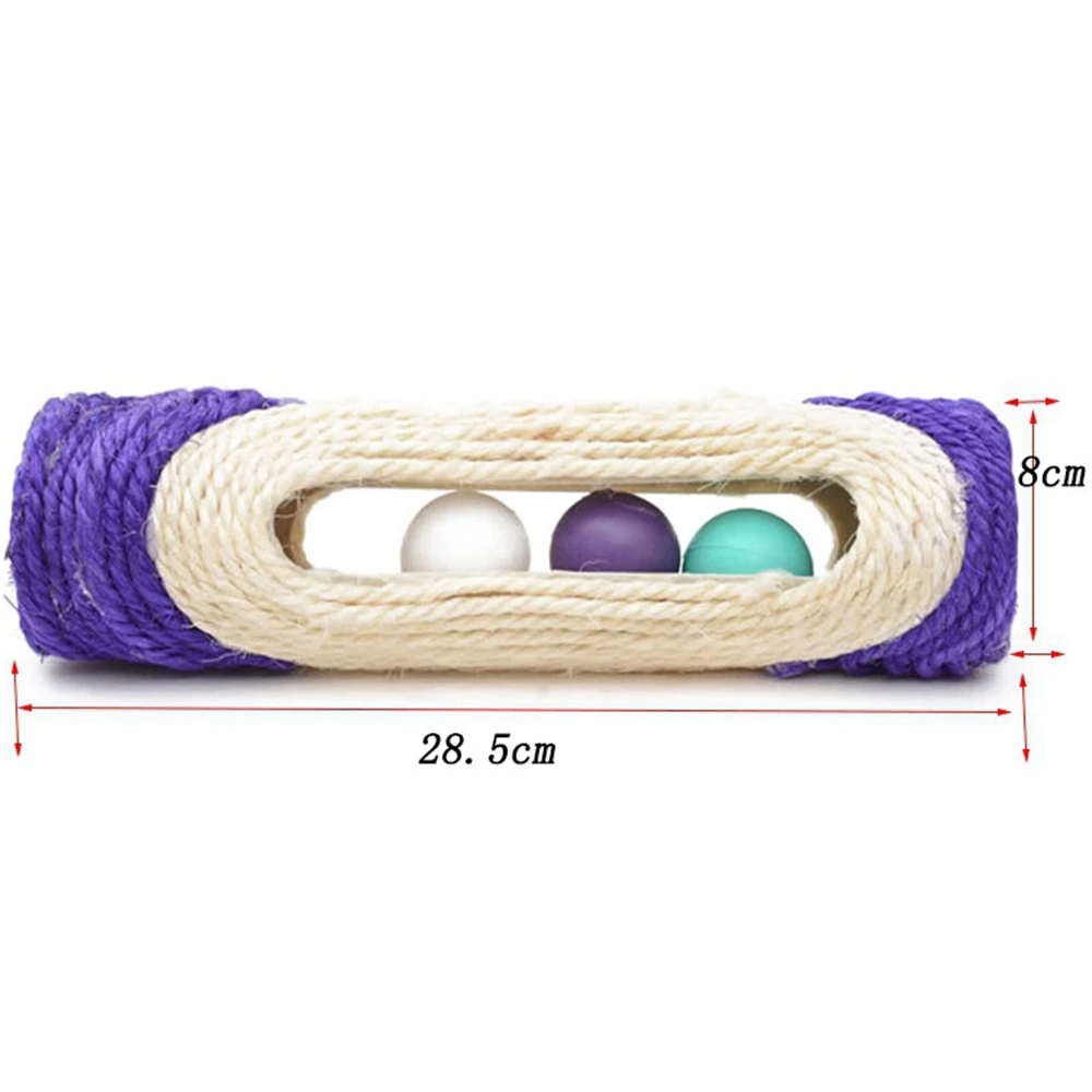 Обучающая игрушка для котят сизальная трубка с шариками устойчивая к укусам