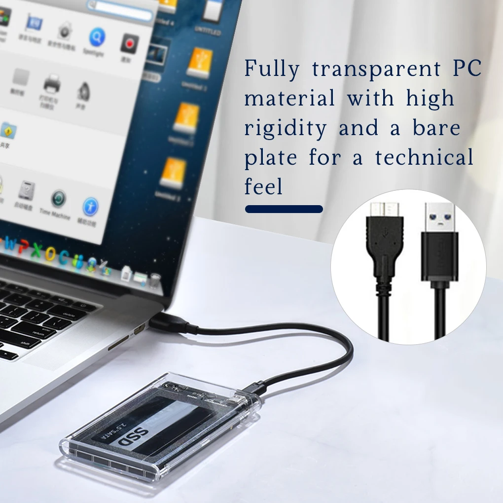 Корпус для внешнего жесткого диска 2 5 дюйма SATA 3 0-USB 0 Гбит/с ТБ Поддержка Windows 7/8/10 HD