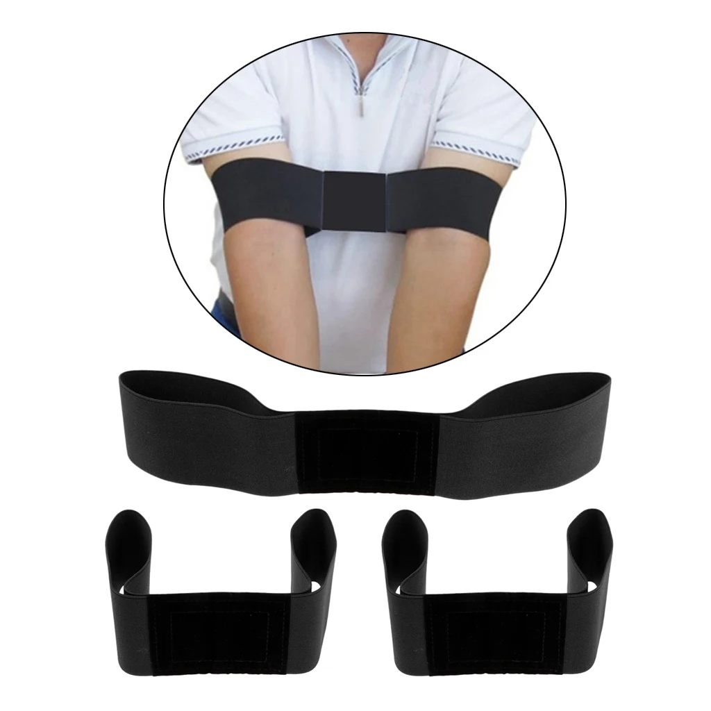 

3 Pieces Unisex Golf Swing Training Aid Arm Band Wrist Corrector Adjustable Elastic Golf Swing Arm Band Golf Wrist Corrector