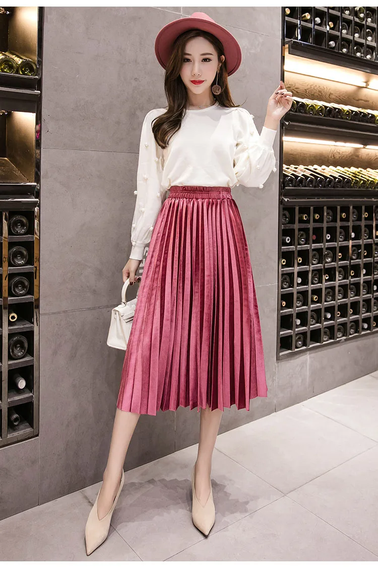 Юбка женская с широким подолом плиссированная | Женская одежда