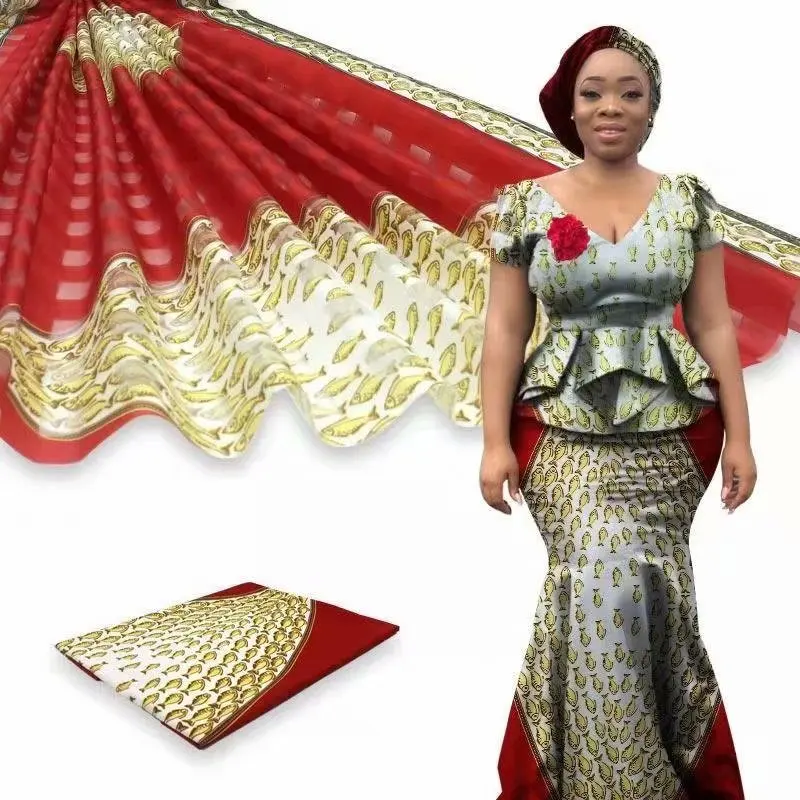 Шифон шелк новое поступление атласная шелковая ткань модная африканская