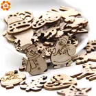 50 шт., подвесные украшения для новогодней елки в форме снеговика