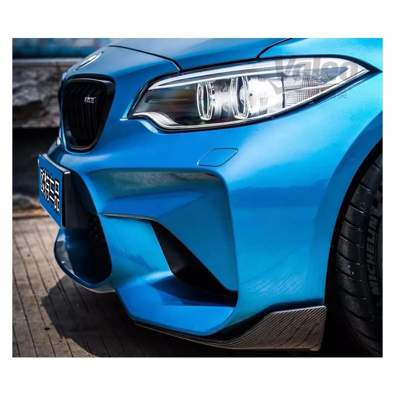 MP стиль настоящие Углеродные передние сплиттеры Canards для BMW M2 F87 фартук закрылки