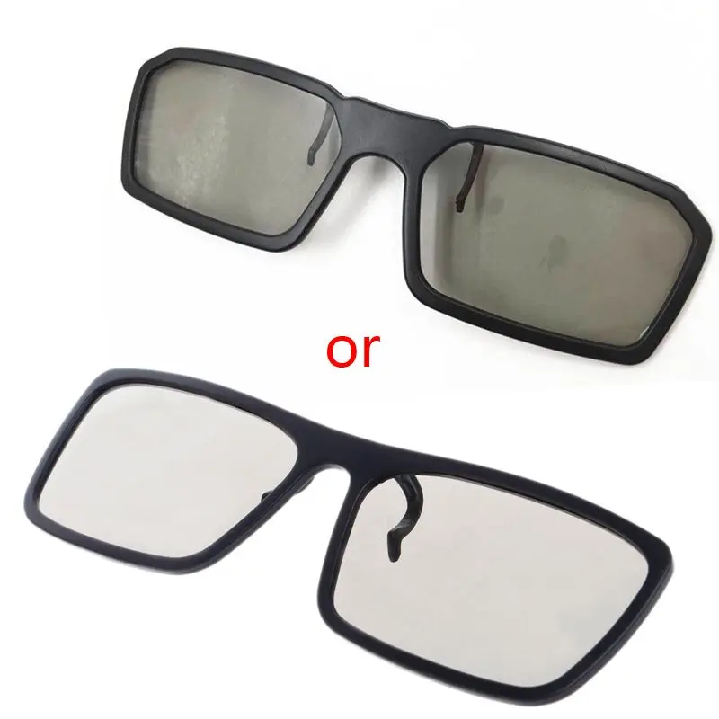 Clip-On Type Circular Passive Polarized 3D Glasses For TV Re