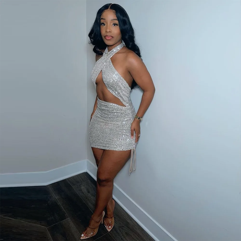 

Сексуальная Женская облегающая юбка с высокой талией и лямкой на шее