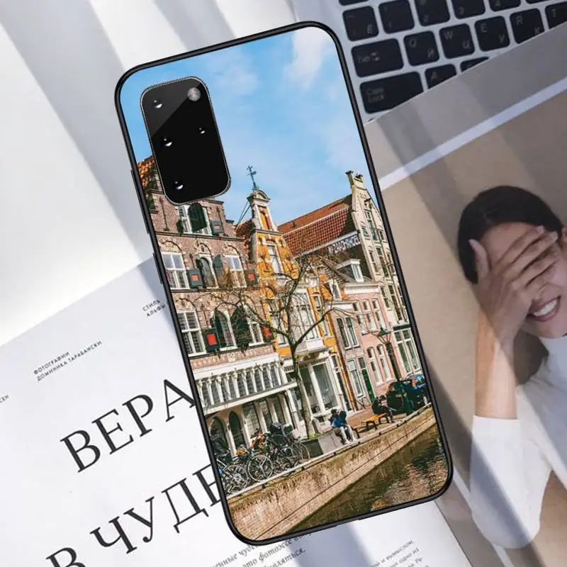 

Beautiful view of amsterdam Phone Case For Samsung A40 A31 A50 A51 A71 A20E A20S S8 S9 S10 S20 Plus note 20 ultra