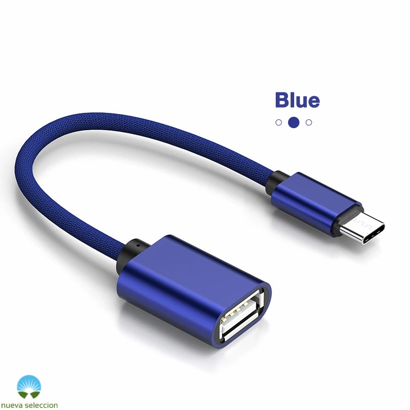 

Braided Type C Male to USB A Female Cable OTG Connector Data Transfer USB 2.0 for Connecting to Keyboard Mouse USB Flash Drive