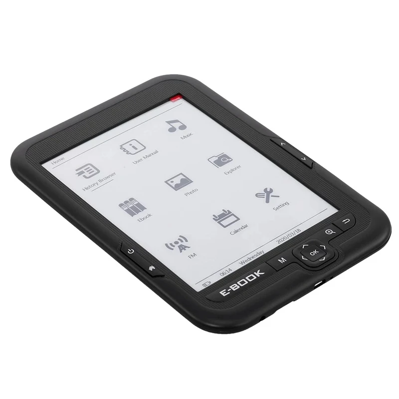 

BK-6006 Portable E-Book Reader 8GB E-Ink 6 Inch Multifunction EReader 800X600 High Resolution Display Screen 300DPI