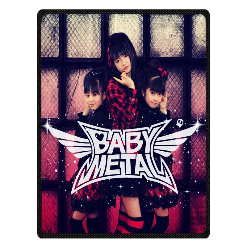Бархатное покрывало Babymetal с узором мягкое плюшевое одеяло на заказ зимнее теплое