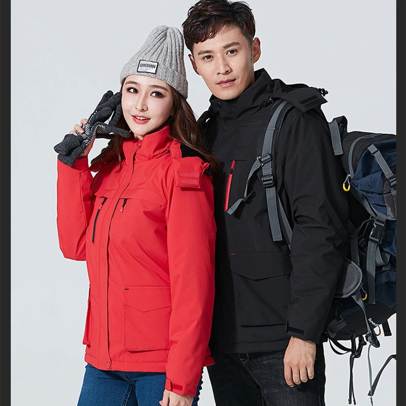 Куртка с капюшоном и инфракрасным подогревом для мужчин женщин теплая куртка USB