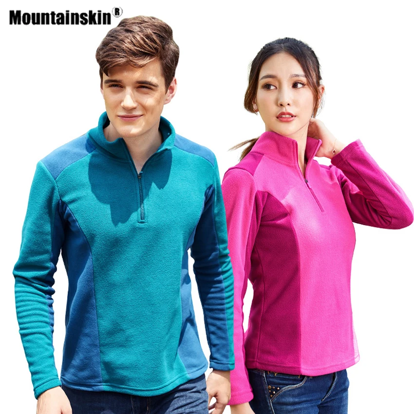 Мужская и женская зимняя Флисовая теплая куртка Mountainskin уличный спортивный