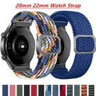 Ремешок нейлоновый для наручных часов, Плетеный Регулируемый браслет для Samsung Galaxy watch 4 4246 мм Gear S3 Active2 Amazfit BIP Huawei, 20 мм 22 мм