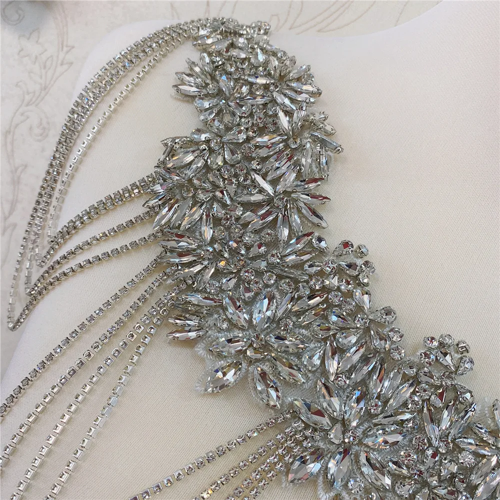 1шт. Горячий накладной аппликация с ринестонами для свадебного платья, вечернего наряда. Дизайн с бриллиантами.