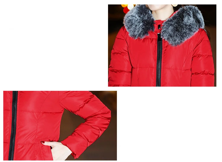 Женская куртка-парка сезон внесезонное пальто с большим меховым воротником