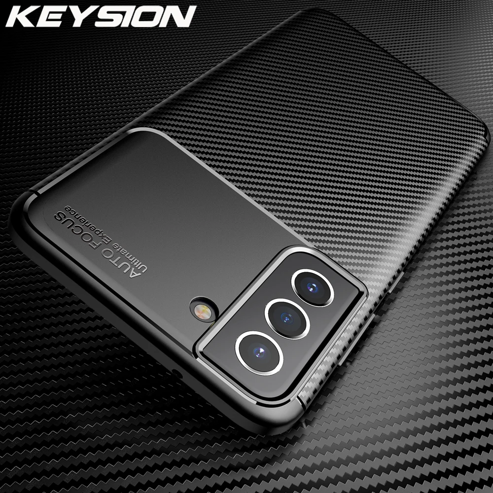 KEYSION противоударный чехол для Samsung S21 FE ультра 5G карбона и оптоволокна телефона