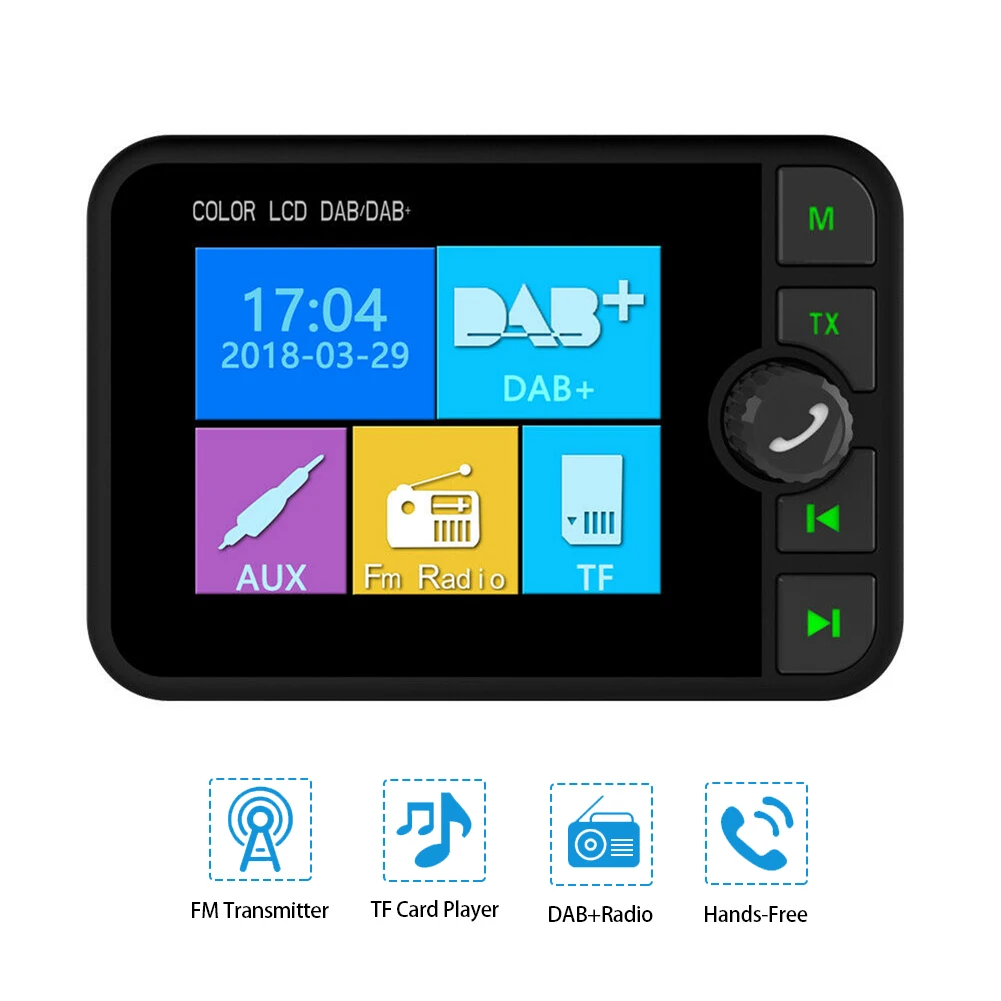 Автомобильный адаптер DAB для автомагнитолы тюнер USB fm-передатчик AUX BT музыкальный