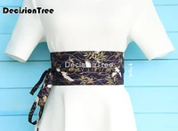 2021 japanese style cotton ceinture femme original homemade kimono waist belt cummerbunds retro elastic waist girls bow