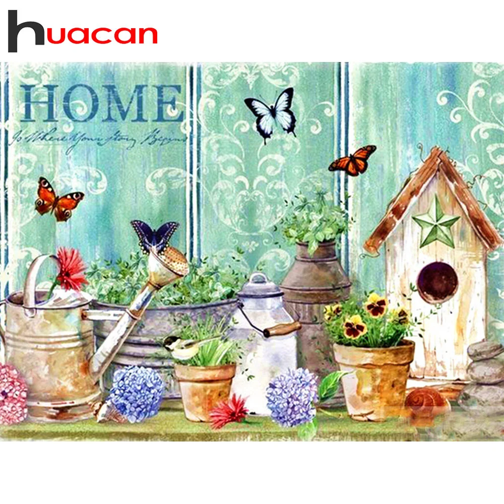 

Алмазная 5d картина Huacan, полноразмерная домашняя картина стразы, мозаичная вышивка, подарок ручной работы