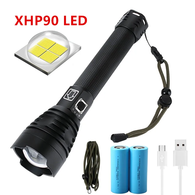 Самый мощный светодиодный светильник Новый CREE xhp90 usb Перезаряжаемый фонарь