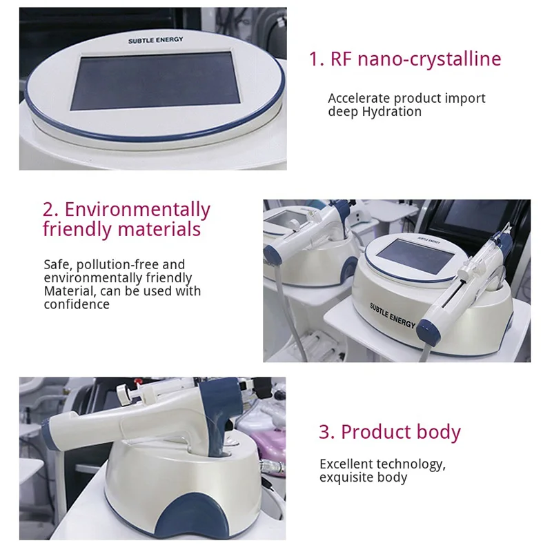 

Microradio Frequency Facial Needle-free Water Gun RF Nano Facial Lifting Beauty Equipment Pore Cleaner Fade Spots Ance Remover