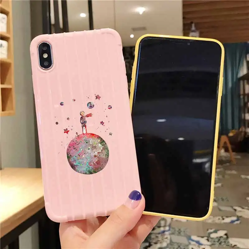 Маленький принц акварель чемодан на колесиках текстура чехол для телефона IPhone 11