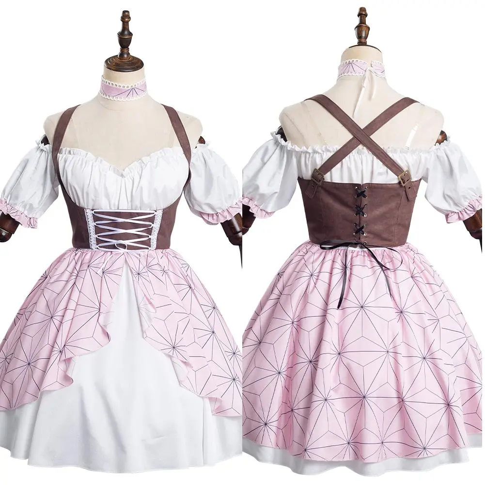 Костюм для косплея камадо незуко из аниме рассекающий демонов | Тематическая