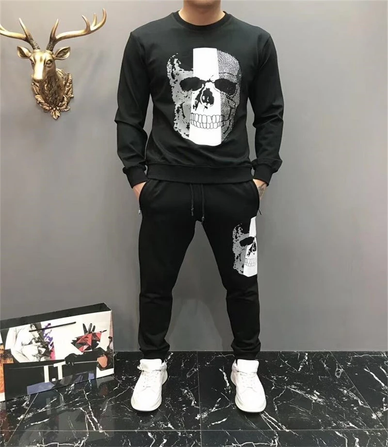 

Повседневная мужская Спортивная одежда для отдыха с черепом из 2 предметов