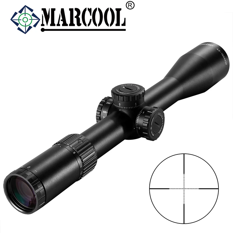 

Коллиматорный прицел MARCOOL 30 мм ALT 4,5-18X44, тактический, FFP 1/10 мил, боковой Фокус, для страйкбола, пневматического ружья, для охоты на винтовку