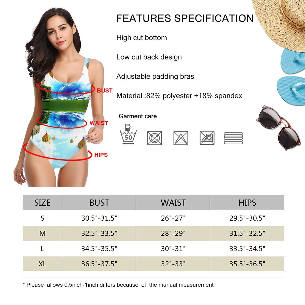 

Hot Air Balloon Women's Sexy One Piece Swimsuit Bikini Swimwear Bathing Suit Monokini Bikinis Women Beachsuit Beachwear