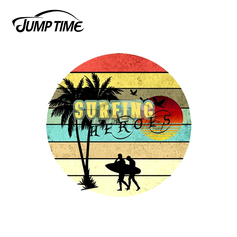 

JumpTime 13x13 см для ретро серфинг закат Винтаж для творческих личностей виниловые наклейки на машину наклейка граффити доски для украшения