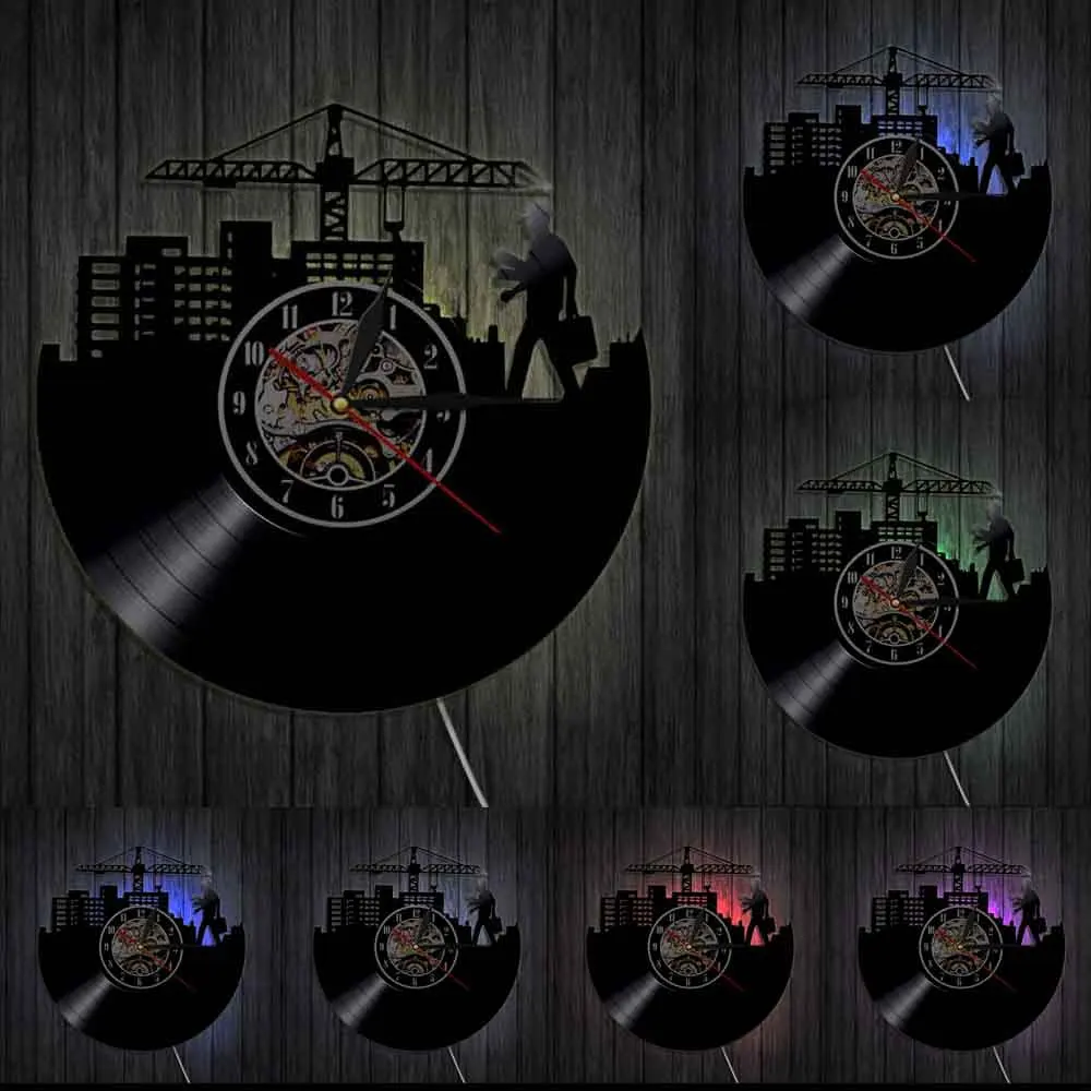 Настенные часы инженера Srchitecture с силуэтами настенные архитектурные винтажные
