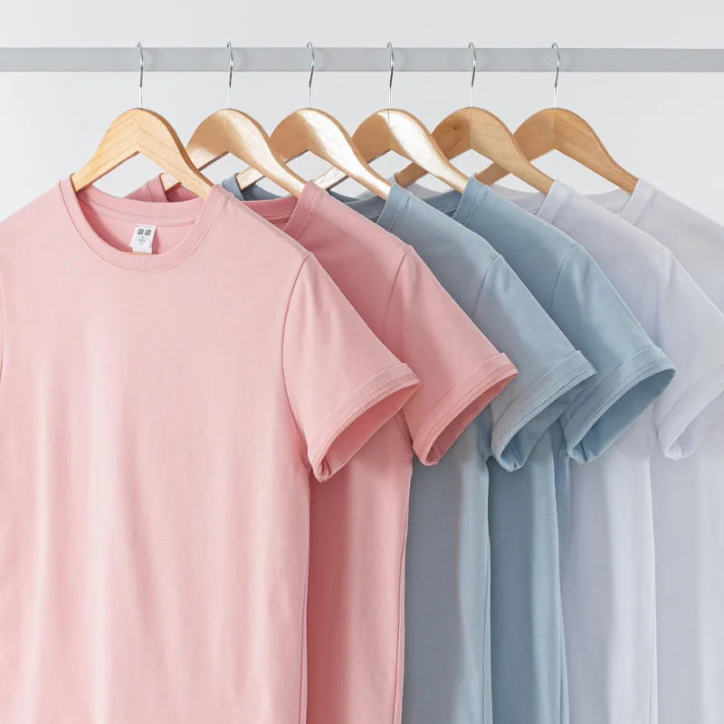 

Pure color short-sleeved summer men's T-shirt pure color in summer