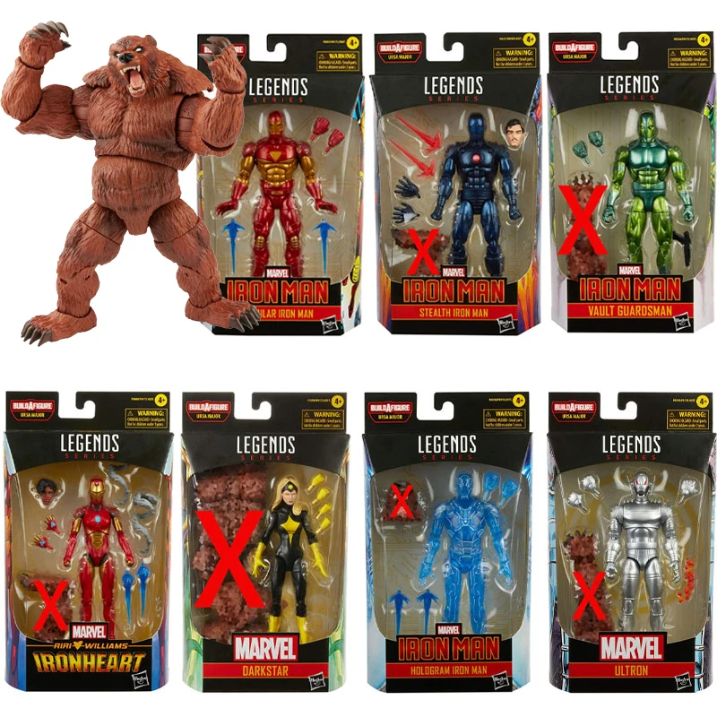 

Hasbro 6-Inch Marvel Legends Series 6-Inch Modular Iron Man Ironheart Ultron Darkstar Action Figure Toy Ursa Major Collection