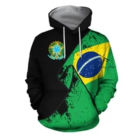 newest mens hoodie brasil special grunge flag 3d printed casual autumn unisex long sleeve zipper pulloversweatshirt