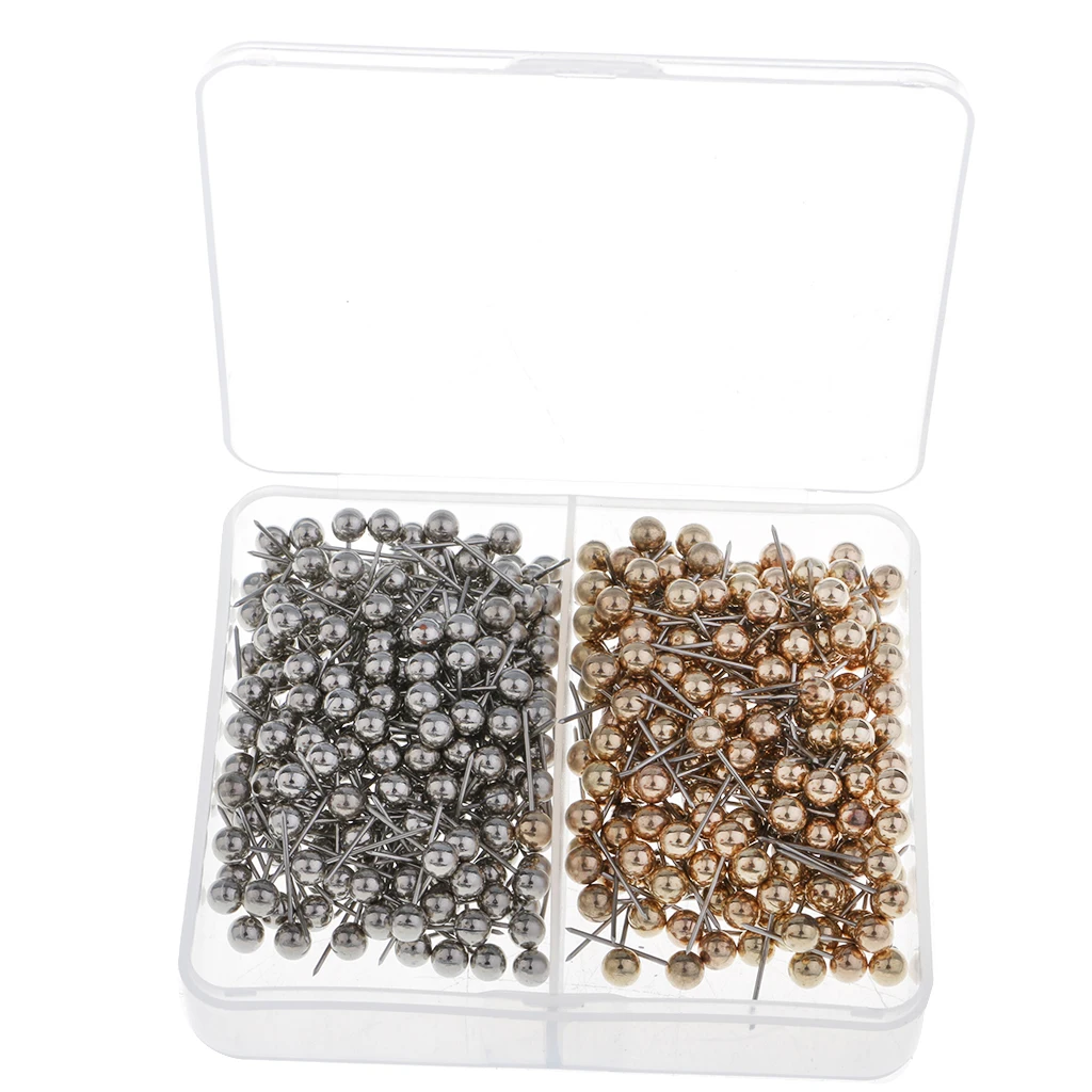 400 шт блестящие серебристые золотые карты тактики нажимные булавки пластиковая