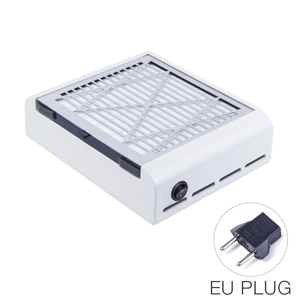 EU Plug Всасывающий пылесборник для ногтей для маникюрной машины, всасывающий Пыль для ногтей, пылесос для ногтей, фильтр для ногтей, Гель-лак для маникюра - Цвет: EU Plug