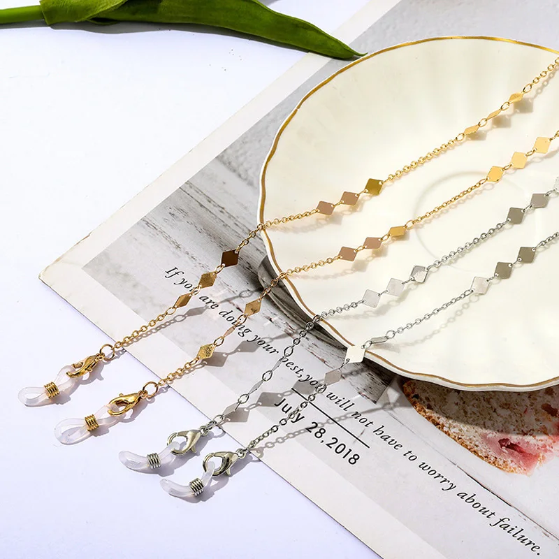

Mask Sunglasses Chains For Women Gold Silver Color Various Shapes Basic Metal Chains 2021 Fashion Accessories Wholesale