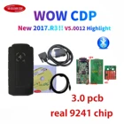 2021 лучшее качество, V3.0 PCB 9241 чип WOW CDP Bluetooth V5.008 vd ds150e cdp 2017.R3, новые сканеры OBD2 генератора ключей для дельфина