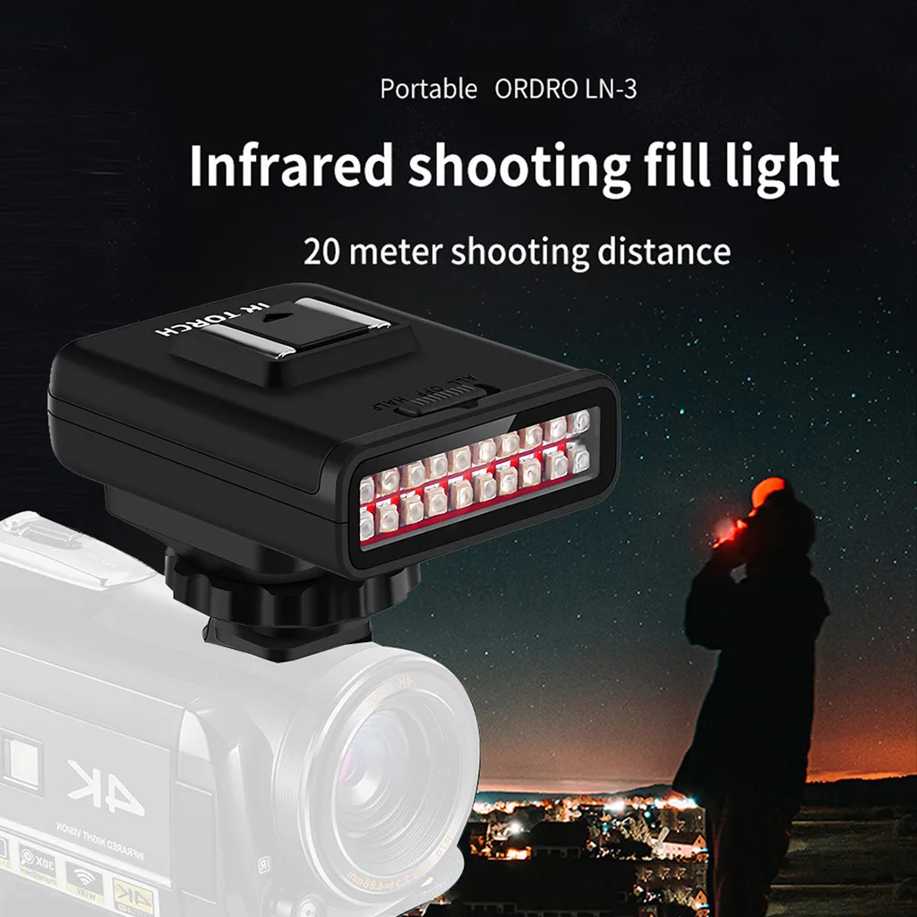 ORDRO LN-3 Studio ИК светодиодный светильник USB Перезаряжаемые инфракрасный Ночное
