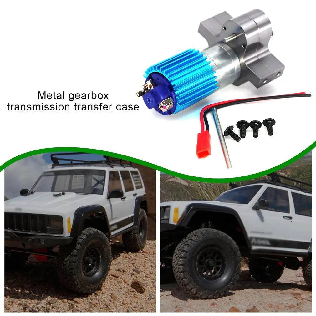

Speed Change Gear Box Metal Gearbox With 370 Brush Motor Anodizing treatment for heatsink & mount base for WPL 1633/1632 RC Car