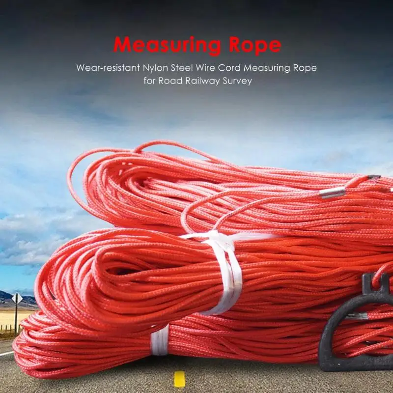 30 Вт 50 м износостойкого нейлона шнур из стальной проволоки измерительный веревка